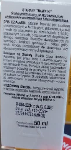 SUMIN Gamle græsplæner bekæmper kløver, syr, mælkebøtte, padderokke 50 ml