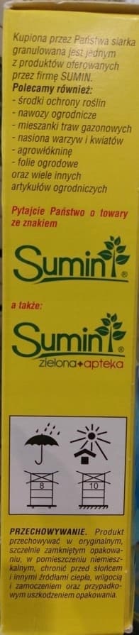 SUMIN SULPHUR rakeistettu kasvihuonemaan desinfiointiaine 500 g