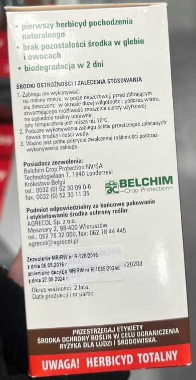 RANDACOL 680 EC sammaleelle ja rikkaruohoille poluilla ja ajoväylillä. Agrecol 250 ml.
