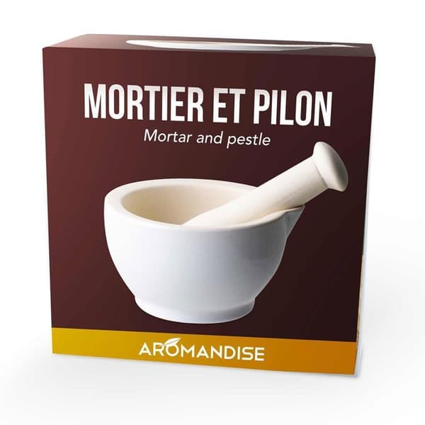 Vit sandstensmortel + mortelstöt - Ø 10 cm