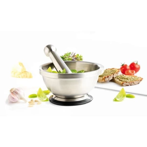 MASTRAD Mortel och mortelstöt i rostfritt stål F28050