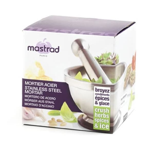 MASTRAD Mortel och mortelstöt i rostfritt stål F28050