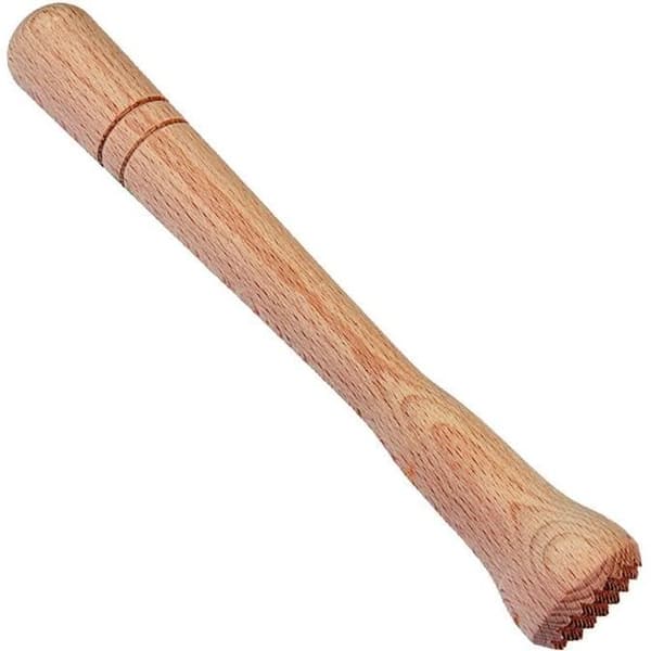 Cocktailstok - METALTEX - Massivt bokträ - Längd 22 cm - Mixologi verktyg