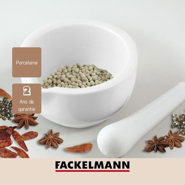 Pilon Mortier - Fackelmann - 45442 - Porslin - 12x6,5cm - 2 stycken