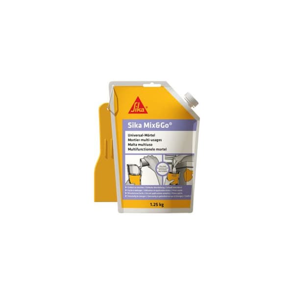 Blandningsfärdigt reparationsbruk - SIKA Mix &amp; Go - Grå - 1,25 kg