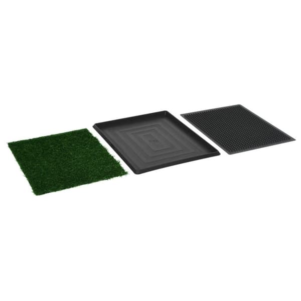 vidaXL Djurtoalett med tråg & konstgräs grön 76x51x3 cm WC