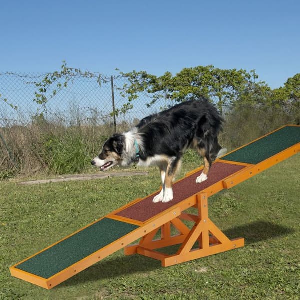Relaxdays Hinder för små och stora hundar, hundsport, agility, träning, 54 x 180 x 30 cm, flerdelad färg