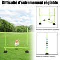 Miniatyrbild 2 av 4: LZQ Jumping Bar Set Agility Hinder Set Träningsstänger för hoppstyrka, dribbling och smidighet, grön
