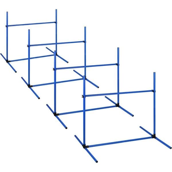 Agility Set för husdjur, Set med 4 Agility Bars för hundträningsutrustning, Justerbar höjd, Agility Sport