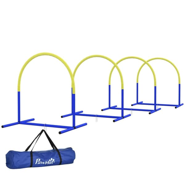 Dog Agility Sæt, 88x64x95 cm, Blå+Gul