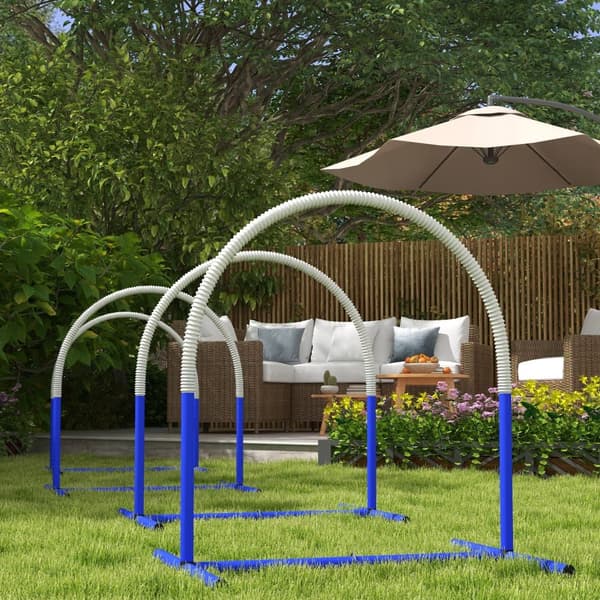 Agility Sæt til Hunde, 4-er, 88x64x95 cm, Hvid
