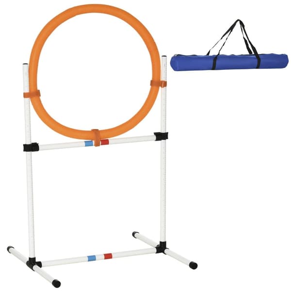 Hundetræningssæt, Agility-Træning, 74.5x66x91 cm, Hvid Orange