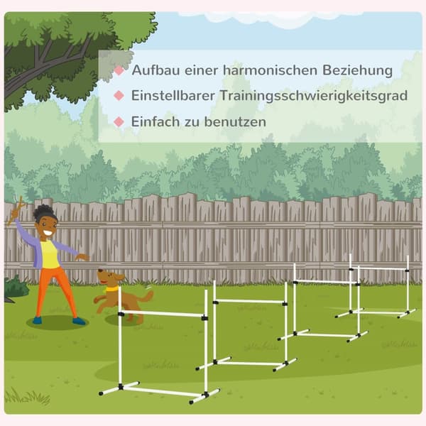 Hundträningsset, Agility, 99x65x94 cm, Vit