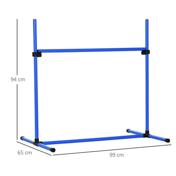 Dog Agility Sæt, 99x65x94 cm, Blå