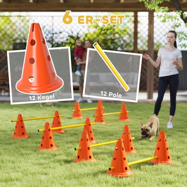 Rootz Agility Set Dogs - Dog Training Equipment - Canine Fitness Gear - Forbedrer koncentrationen - 80 cm x 22,5 cm x 30 cm