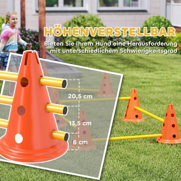 Rootz Agility Set Dogs - Dog Training Equipment - Canine Fitness Gear - Forbedrer koncentrationen - 80 cm x 22,5 cm x 30 cm