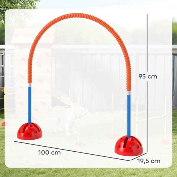 Rootz 4 -Dart Dog Agility Training Set - Dog træningsudstyr - Træningsudstyr - Justerbar bredde - Bærbart med bærepose - 100x19,5x95 cm