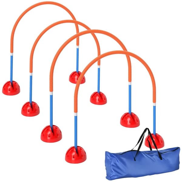 Rootz 4 -Dart Dog Agility Training Set - Dog træningsudstyr - Træningsudstyr - Justerbar bredde - Bærbart med bærepose - 100x19,5x95 cm