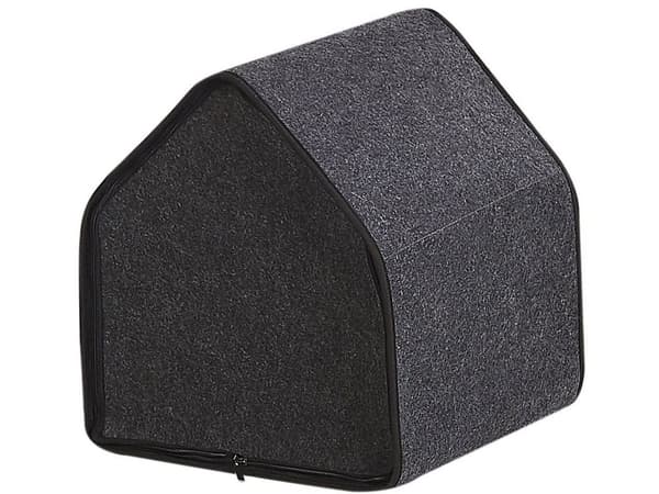 Hundehus Grå Filt 40 x 40 cm Dyrehus Blødt og Praktisk