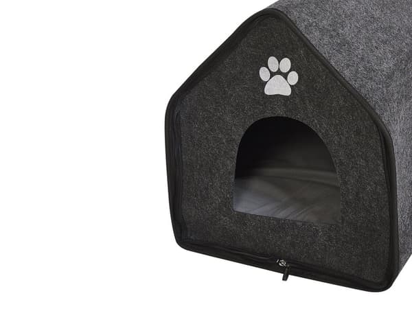 Hundehus Grå Filt 40 x 40 cm Dyrehus Blødt og Praktisk