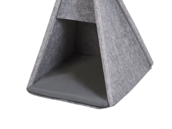 Djursäng Grå Filt 35 x 40 cm Tipi Tält med dyna