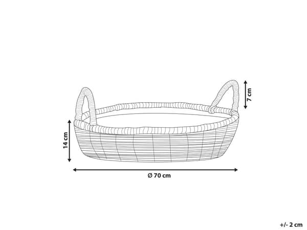 Hundekurv Grå og Hvid Bomuld Polyester ø 70 cm Rund Fluffy Indlæg til Hundeseng Flet Moderne Design Stue Entré Soveværelse Indretning