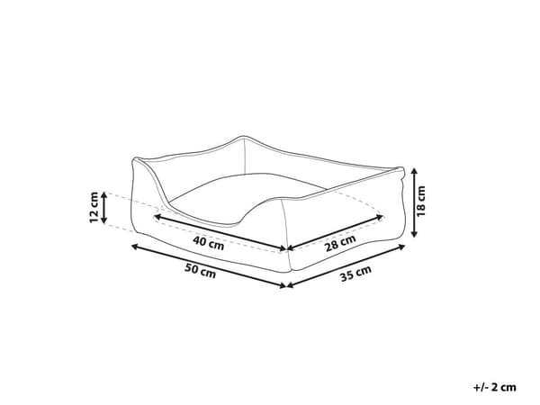 Koiran peti sininen 50 x 18 x 35 cm sametti polyesteri suorakulmio lemmikin peti