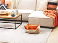 Pikkukuva 4 / 11: Koiran peti oranssi/beige 50 x 18 x 37 cm sametti polyesteri suorakulmio käännettävä lemmikin peti