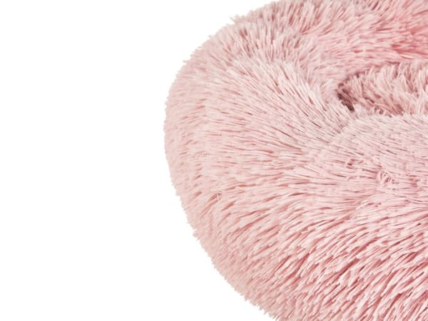 Hundeseng Lyserød Polyester 50 x 50 cm Rund Blød og Tilegnet i Stue og Soveværelse