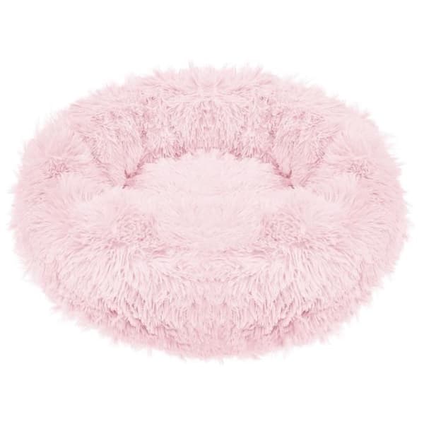 Säng för hund och katt - SPRINGOS® - 80 cm - Ljusrosa - Mjuk stoppning - Tvättbar vid 30°