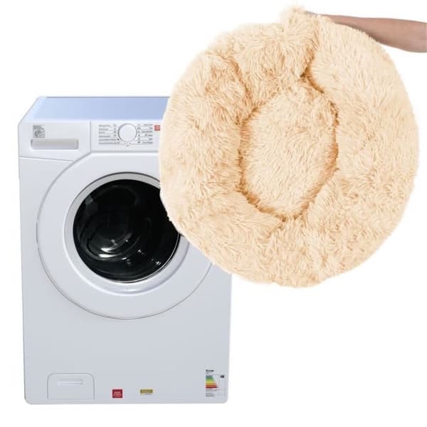 Säng för hund och katt - SPRINGOS® - Creme - 70 cm - Tvättbar vid 30° - Halkskyddande