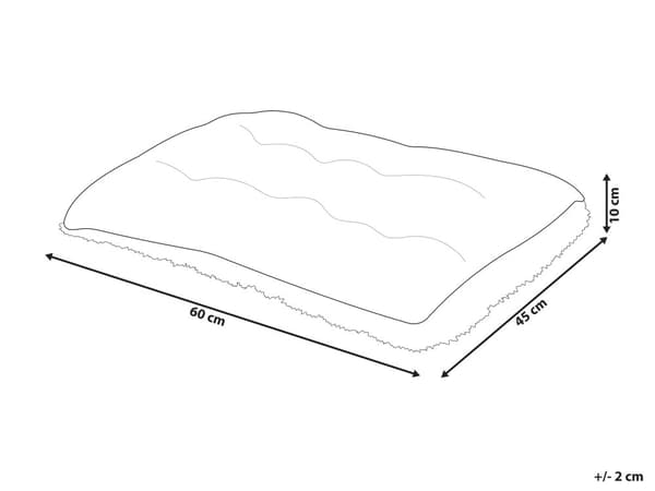 Lemmikin peti harmaa 60 x 45 x 10 cm sametti polypuuvilla hapsut suorakulmainen koiran peti