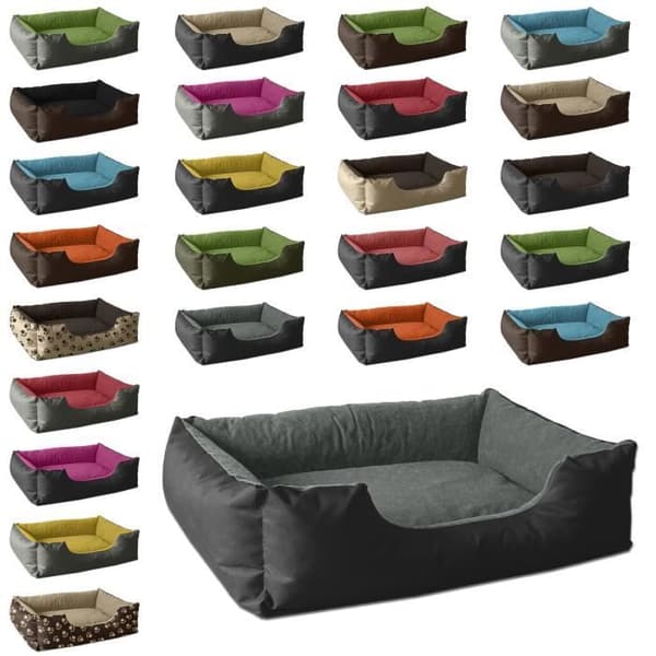 Hundsäng - BedDog - LUPI - XL 100x85cm - Svart/Grå - Rektangulär