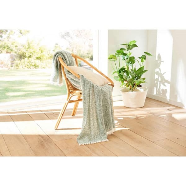 Alpaca &amp; Fiskbensull "Siena" 130 x 170 cm Toison d'or - Siena Lune Bleue - 130 x 170 cm
