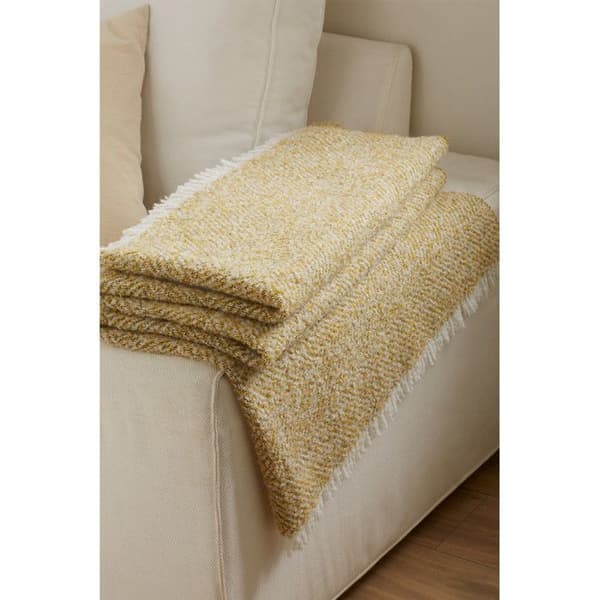 Alpaca &amp; Fiskbensull "Siena" 130 x 170 cm Toison d'or - Siena Honey - 130 x 170 cm