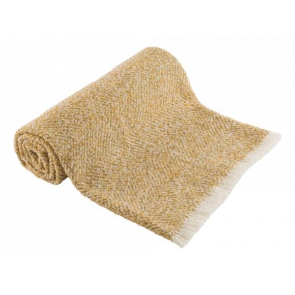 Alpaca &amp; Fiskbensull "Siena" 130 x 170 cm Toison d'or - Siena Honey - 130 x 170 cm