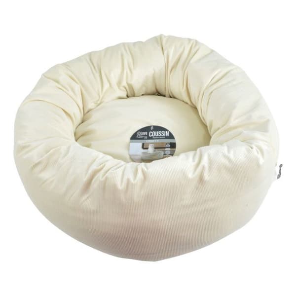 Coussin donut rund i ribbat velour serie "Crafty" Love Story