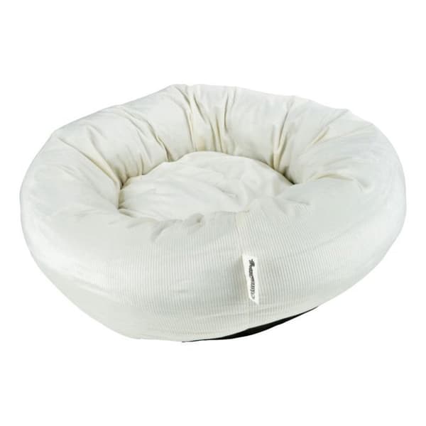 Coussin donut rund i ribbat velour serie "Crafty" Love Story