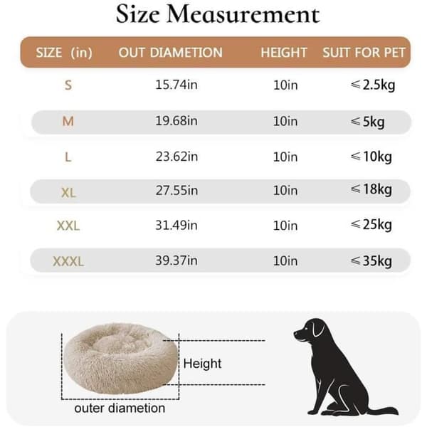 Hund Katt Säng Rund Kattkorg Plysch Extra Mjuk Bekväm och söt Husdjursbo Djupsömn Pet