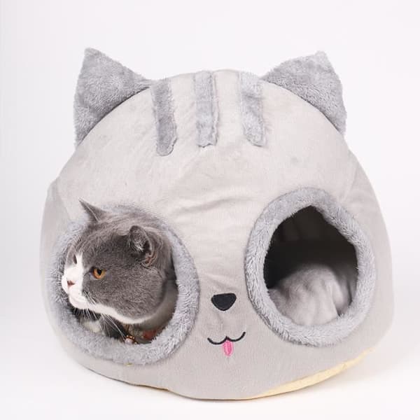 Korg för katt och hund - Ej specificerat - 35x35x30cm - Vit - Rund - Inredning