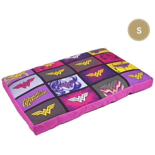 Säng för hund - FÖR FANS AV DJUR - Wonder Woman - 65x40 cm - Rosa - Halkfri