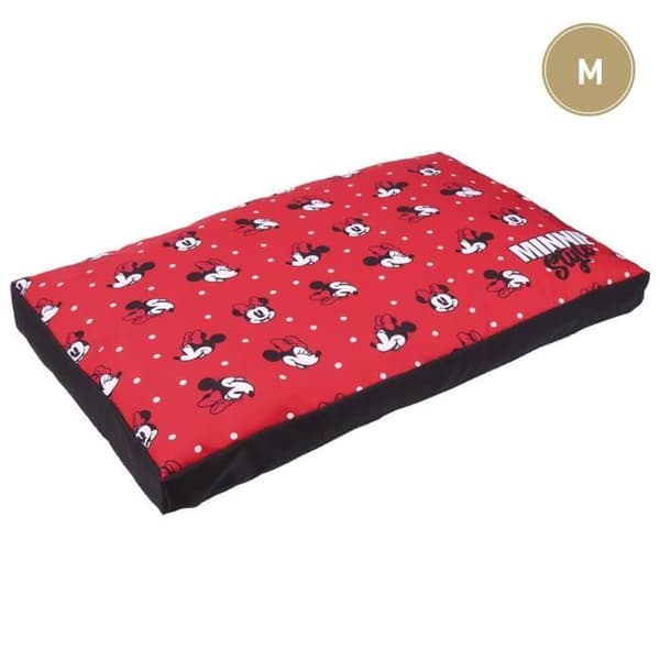 Cushion for Dog Minnie Size M - Disney - Minnie Model - Red - Pink and White - Rectangular