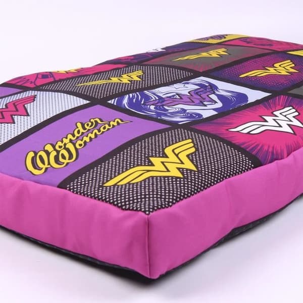 Hundkudde - Wonder Woman - Storlek M - 60x80 cm - Rosa - Rektangulär