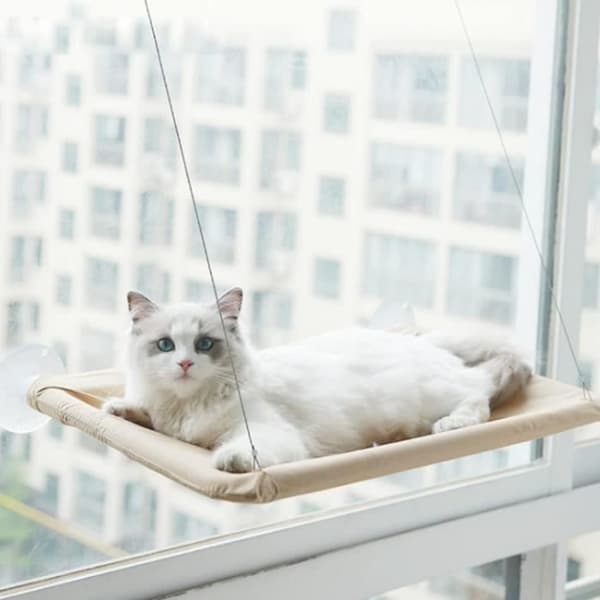 Cat Window Hängmatta, Cat Window Lounger, Transparent Window Sill Cat, Maximal lastkapacitet 20KG