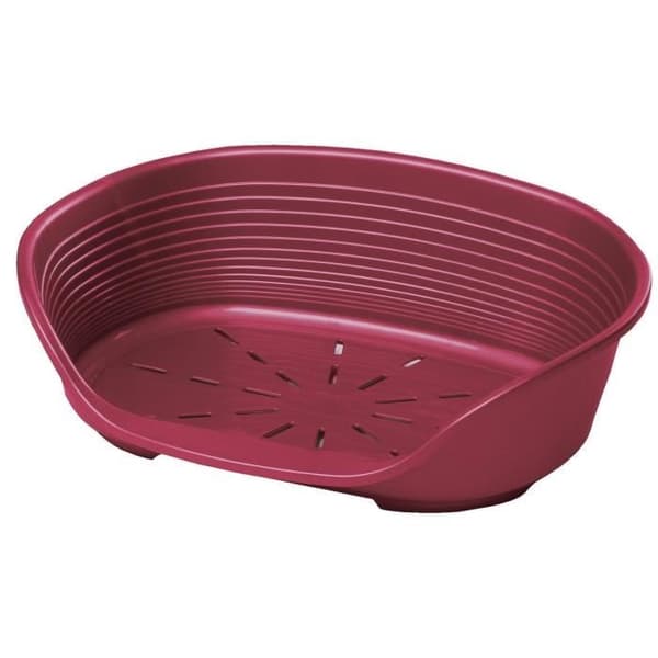 FERPLAST Siesta Deluxe 8 plastkorg - Bordeaux - För hundar