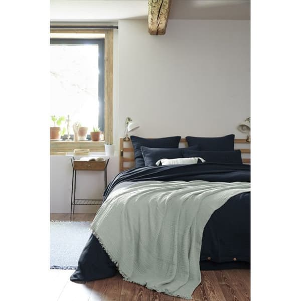 Fransfilt "Gaïa" alla storlekar "Cotton Gauze" - Gaïa Eucalyptus - 180 x 220 cm