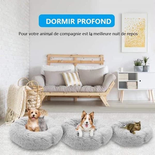 Hundkennel Kattboet runt plyschtillbehör för husdjurssäng