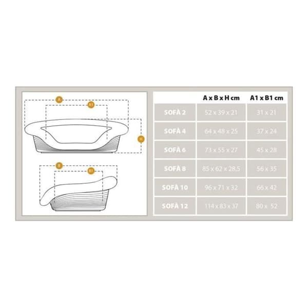 Ferplast Korg för katt/hund Prestige 6 Grå 73x55x27 cm 81038630C