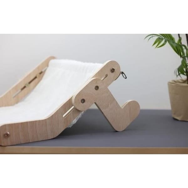 KERBL - Hängmatta för katter - 42,5 x 47 cm - Massivt trä - Vändbar yta