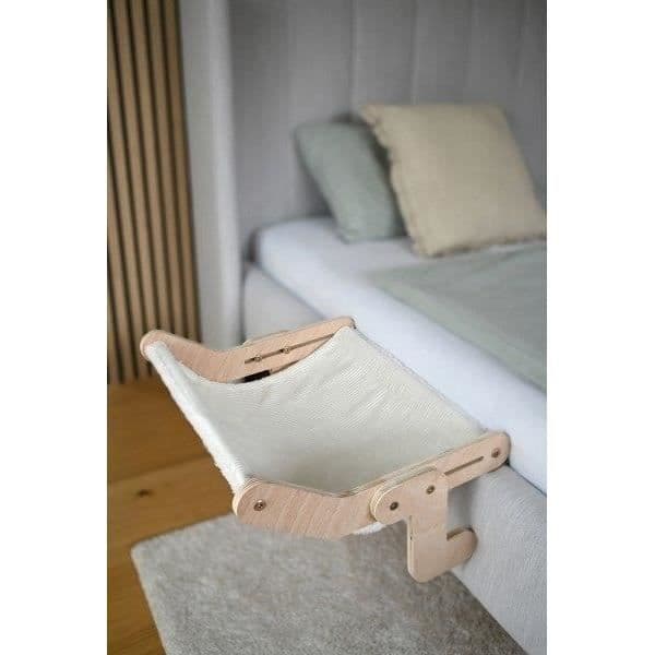 KERBL - Hängmatta för katter - 42,5 x 47 cm - Massivt trä - Vändbar yta